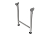 Stainless steel leg with leveling pads