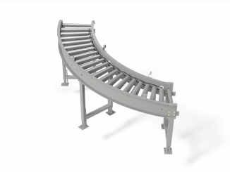 Stainless Steel - Live Curved Roller Conveyor - Elevator
