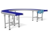 Modular Belt - Curved Conveyor - 180 degrees - Stainless Steel - Side View