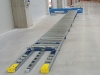 Pallet conveyor line - discharge lane detail
